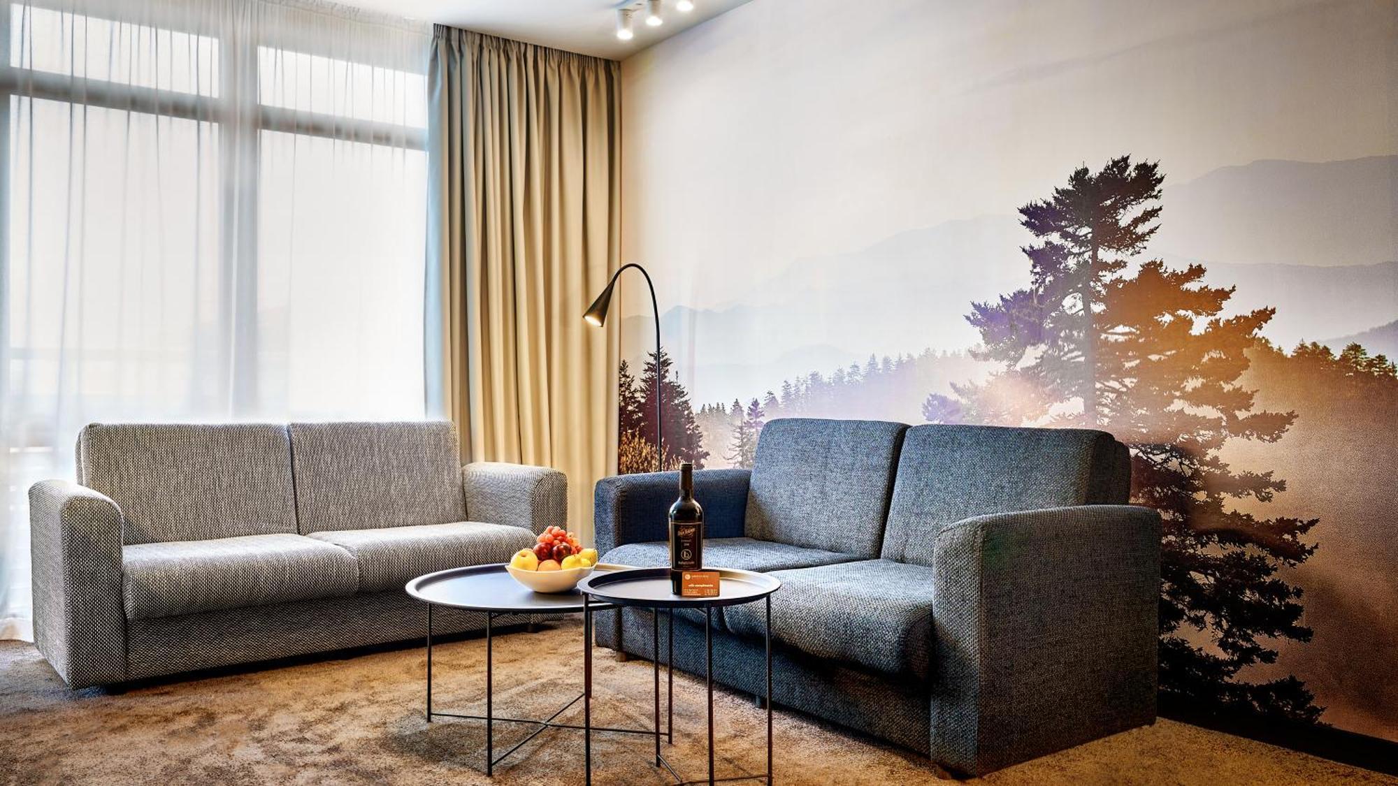 Lucky Bansko Aparthotel Spa & Relax Luaran gambar A living room in a hotel